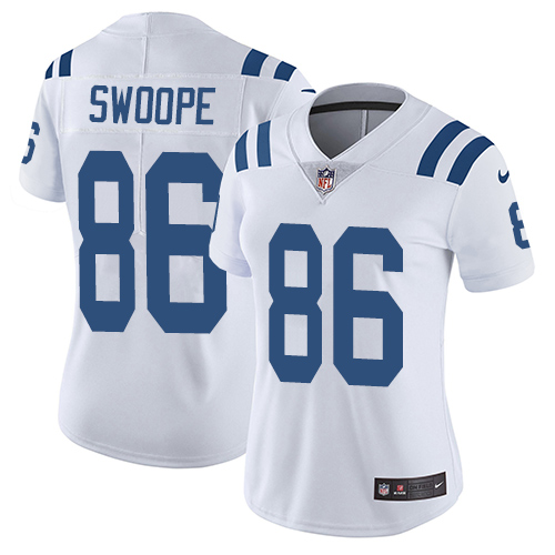 Indianapolis Colts #86 Limited Erik Swoope White Nike NFL Road Women Vapor Untouchable jerseys->youth nfl jersey->Youth Jersey
